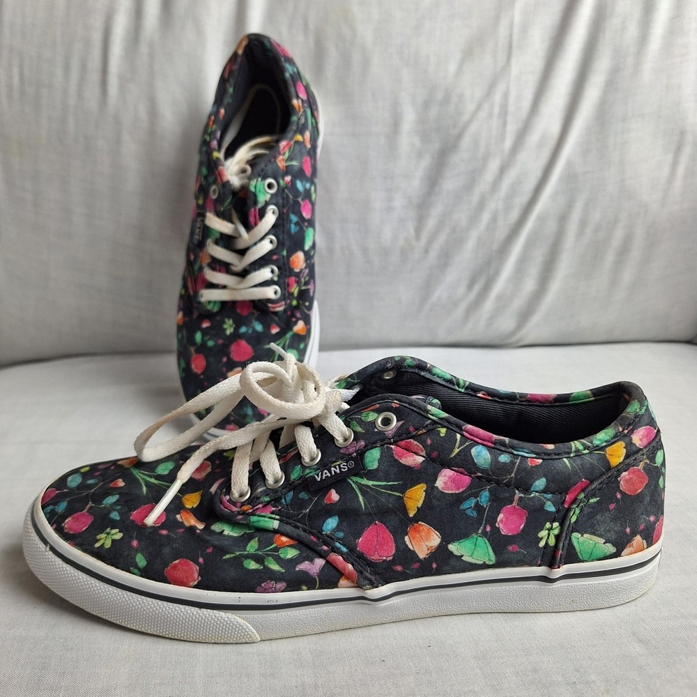 Vans Off The Wall 500714 Floral Print Sneaker Shoes Womens Size 6 Atwood Low